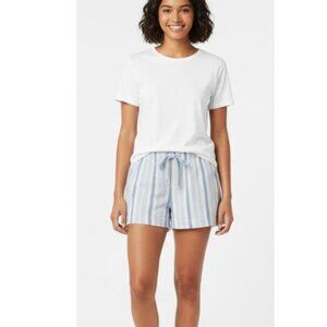 Joe Fresh Women Small Striped Blue and Yellow Women's Shorts